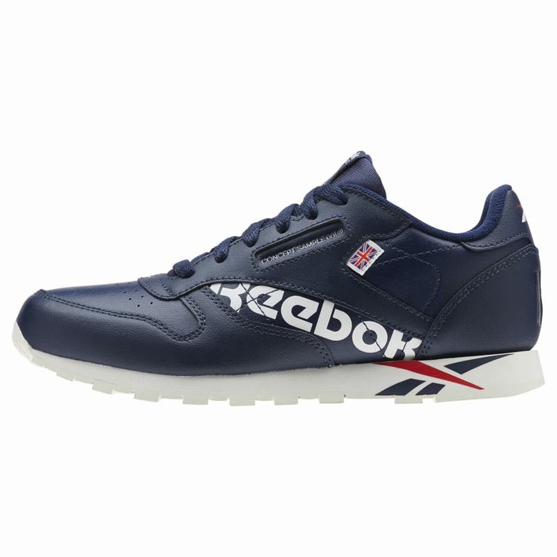 Reebok Classic Leather Tenisky Chlapcenske - Námornícka Modrá/Biele/Červené NJ2310BC